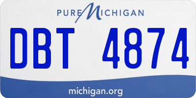 MI license plate DBT4874