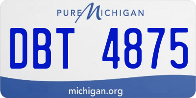 MI license plate DBT4875