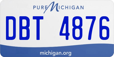 MI license plate DBT4876