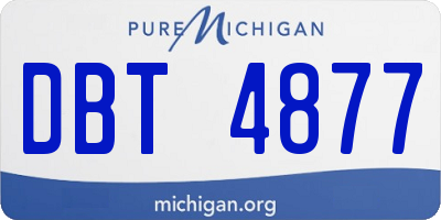 MI license plate DBT4877