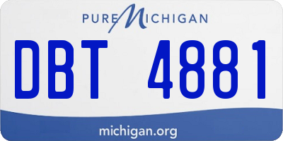 MI license plate DBT4881