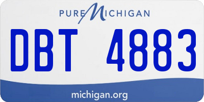 MI license plate DBT4883