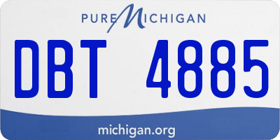 MI license plate DBT4885