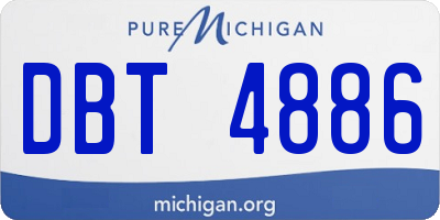 MI license plate DBT4886