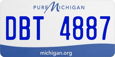 MI license plate DBT4887