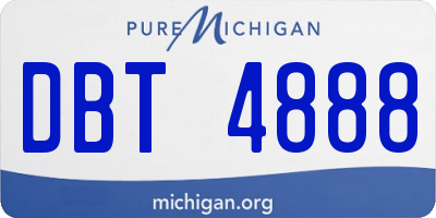 MI license plate DBT4888