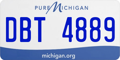 MI license plate DBT4889