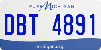 MI license plate DBT4891