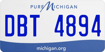 MI license plate DBT4894