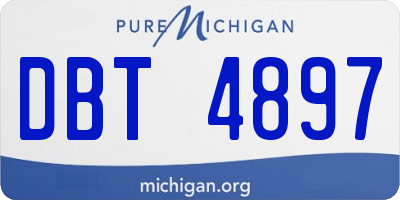 MI license plate DBT4897