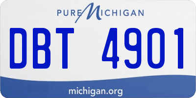 MI license plate DBT4901
