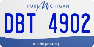 MI license plate DBT4902