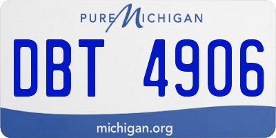 MI license plate DBT4906