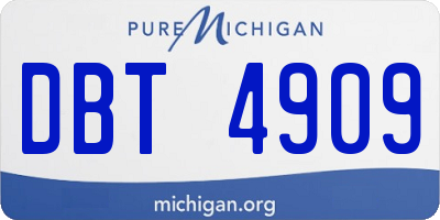 MI license plate DBT4909