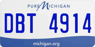 MI license plate DBT4914