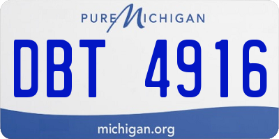 MI license plate DBT4916