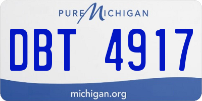 MI license plate DBT4917