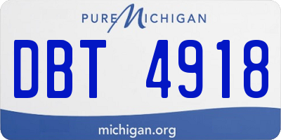 MI license plate DBT4918