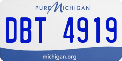 MI license plate DBT4919