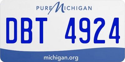 MI license plate DBT4924