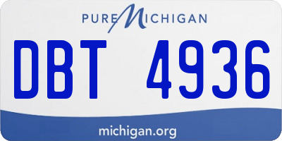 MI license plate DBT4936
