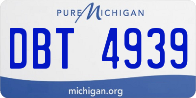 MI license plate DBT4939