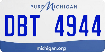 MI license plate DBT4944