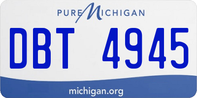 MI license plate DBT4945