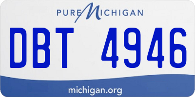 MI license plate DBT4946