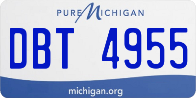MI license plate DBT4955