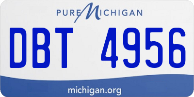 MI license plate DBT4956
