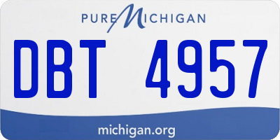 MI license plate DBT4957
