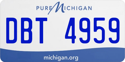 MI license plate DBT4959