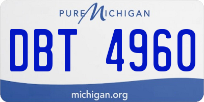 MI license plate DBT4960