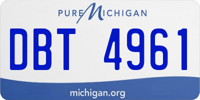 MI license plate DBT4961