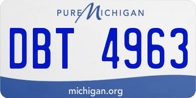 MI license plate DBT4963