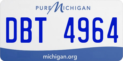 MI license plate DBT4964