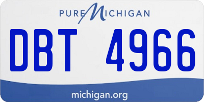 MI license plate DBT4966