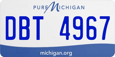 MI license plate DBT4967