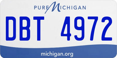 MI license plate DBT4972
