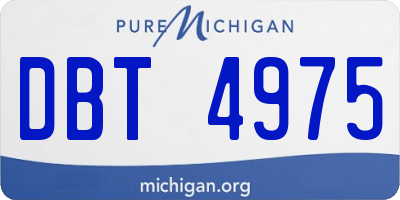 MI license plate DBT4975