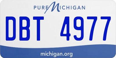 MI license plate DBT4977