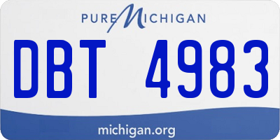 MI license plate DBT4983