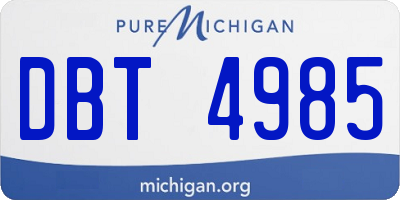 MI license plate DBT4985