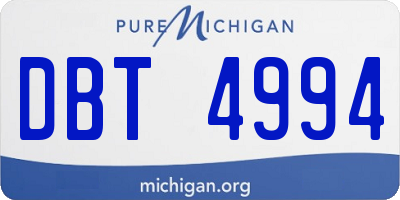 MI license plate DBT4994