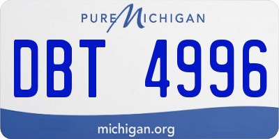 MI license plate DBT4996