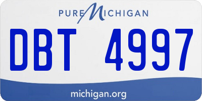 MI license plate DBT4997