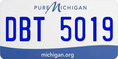MI license plate DBT5019