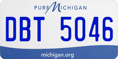 MI license plate DBT5046