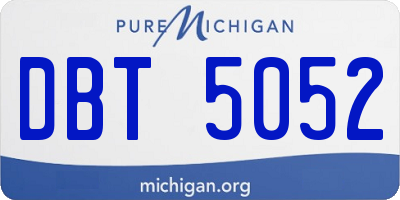 MI license plate DBT5052